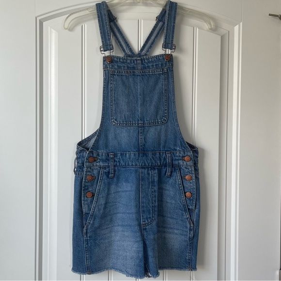 Madewell Denim Short Overalls - Picture 1 of 3